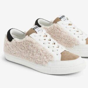 Kenneth Cole Women's Natural/Taupe Kam Guard Cozy Sneakers Size 9.5